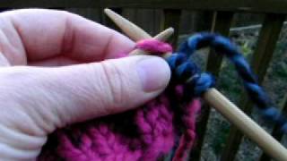 How to add yarn or change colors while knitting [upl. by Ellenej]