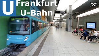 UBahn Frankfurt am Main  Stadtbahn  Light rail  VGF [upl. by Drofnelg161]