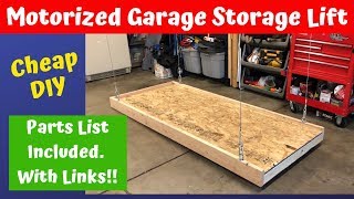 Motorized Garage Storage Lift Build [upl. by Nylzzaj]