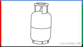 How to draw a Gas Cylinder step by step for beginners [upl. by Tesil]