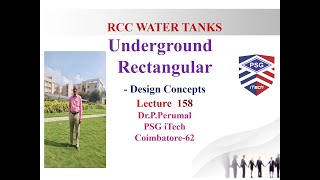 Lecture 158  Underground Rectangular Water Tanks  Design Concepts  DrPPerumal PSG iTechCBE [upl. by Daughtry853]