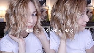 HOW TO CURL SHORT HAIR  EASY amp EFFORTLESSLY CUTE [upl. by Lukin]