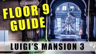 Luigis Mansion 3 Floor 9 walkthrough  100 9F Supernatural History guide [upl. by Ecinerev]