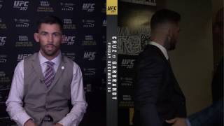 UFC 207 Cody Garbrandt Heated Exchange with Dominick Cruz [upl. by Neehahs]