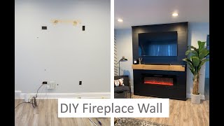 DIY Electric Fireplace With Mantle Walkthrough [upl. by Nakashima]