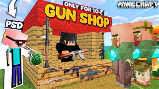 I OPENED A GUN SHOP IN MINECRAFT [upl. by Aynod]