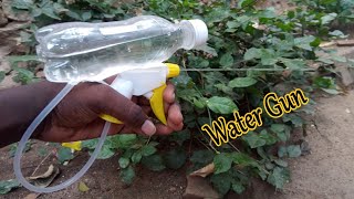 How to make water gun with plastic bottle  Simple water gun  Bingo Art [upl. by Chernow]