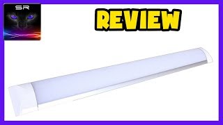 36w 6500k Cool White LED Wall  Ceiling Batten Light REVIEW [upl. by Analra]