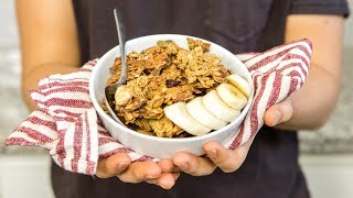 CRUNCHY VEGAN GRANOLA RECIPE  Easy  Healthy [upl. by Mallissa]