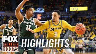 Michigan State Spartans vs Michigan Wolverines Highlights  CBB on FOX [upl. by Lally]