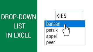 Dropdown list of vervolgkeuzelijst in excel [upl. by Aicilihp]