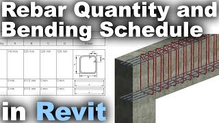 Rebar Quantity and Bending Schedule in Revit [upl. by Esinaej]