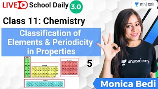 Class 11  Classification of Elements amp Periodicity in Properties5  Chemistry  Monica Bedi [upl. by Artemis23]