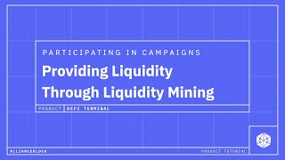 Providing Liquidity Through Liquidity Mining [upl. by Kanor922]