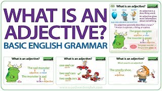 What is an adjective  Basic English Grammar [upl. by Malley]