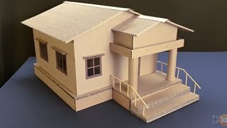 How to make a cardboard house  Как сделать дом из картона  Qanday qiliqilib kartondan uy yasash [upl. by Limemann218]