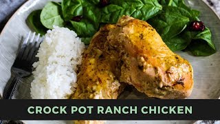 3 Ingredient Crock Pot Ranch Chicken [upl. by Prudy]