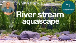 New river stream aquascape stepbystep guide 2020 [upl. by Llehcam]