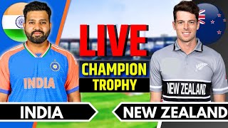 India vs New Zealand Match 12  Live Cricket Match Today  IND vs NZ  Champions Trophy Last 40 Ov [upl. by Submuloc655]