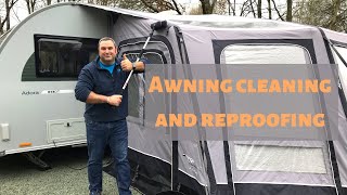 Awning care cleaning and reproofing 2019 CC [upl. by Ileek]