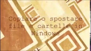 copiare spostare cartelle [upl. by Filmer]