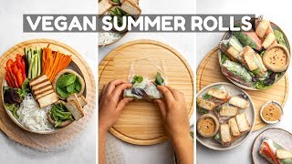 How to Make Vegan Summer Rolls w Easy Steps [upl. by Huxley]