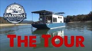 Tiny Houseboat Tour  Walk Through [upl. by Cindra]