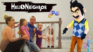 Hello Neighbor in Real Life Fingerling Minis Scavenger Hunt WE RESCUE A KID [upl. by Schonfeld]