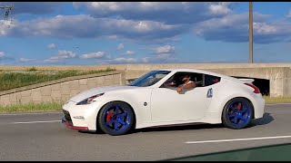 CLEAN 370Z NISMO TE37s  MOTORDYNE EXHAUST SOUND [upl. by Averyl420]