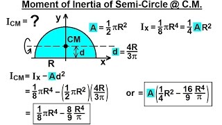 Mechanical Engineering Ch 12 Moment of Inertia 49 of 97 SemiCircle  Center of Mass [upl. by Rossi]