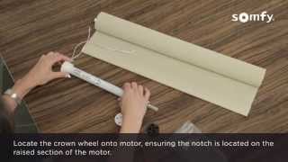 Somfy 28 RTS Motorised roller blind assembly [upl. by Htezil]