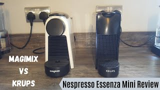 Nespresso ESSENZA MINI REVIEW  Magimix Vs Krups  Which is better  Cheap Coffee Machines [upl. by Anagnos591]