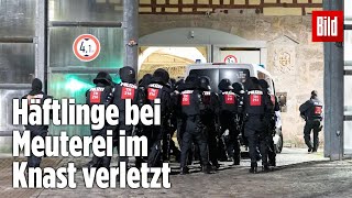 Gefängnismeuterei Polizei stürmt Knast in Thüringen  JVA Untermaßfeld [upl. by Dwan462]