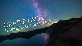 Crater Lake  Stabilized Sky Timelapse  Visualization of Earths Rotation  4K [upl. by Yhprum]